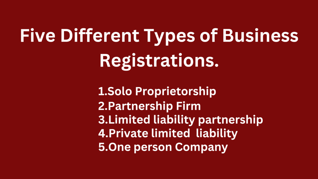 Types of Business Registrations